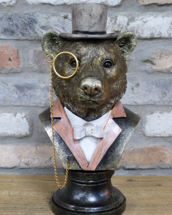 'Burnished Baron' Resin Bear Bust