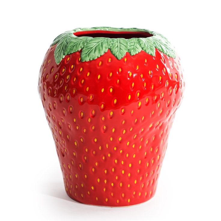 Decorative Ceramic Strawberry Vase