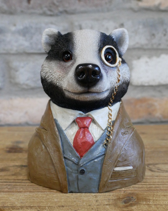 'Digging Dean' Resin Badger Bust
