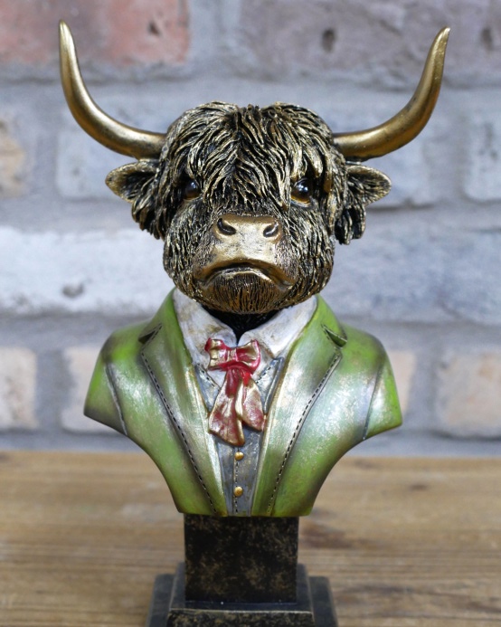 'Duke Dougal' Resin Highland Cow Bus…