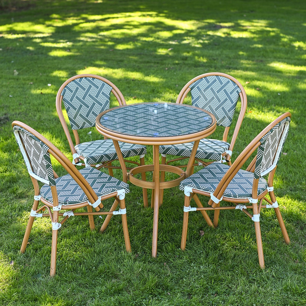 'Beaumont' Green & White Parisian Dining Set