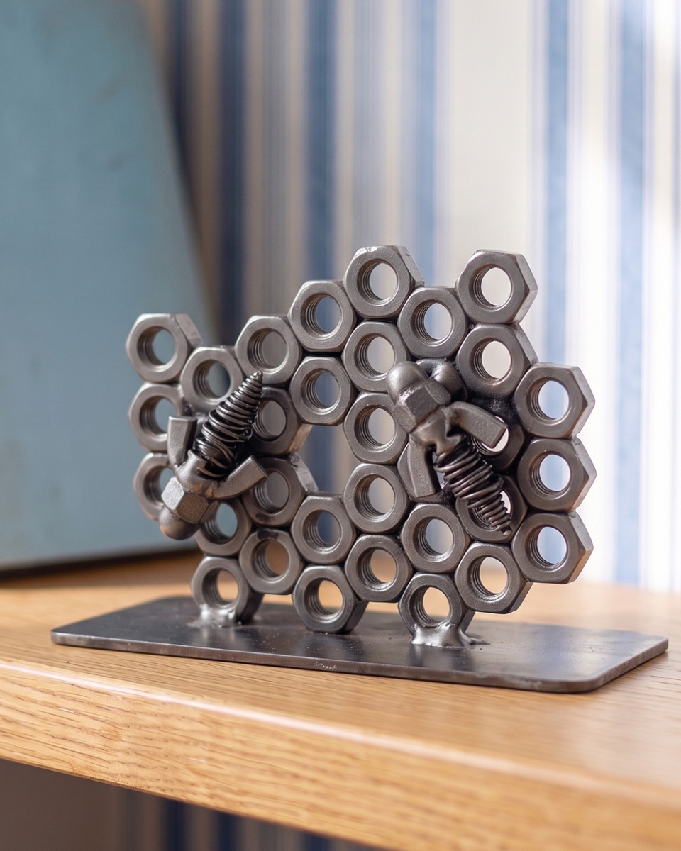 'Hex Honeycomb' Handmade Metal Art S…