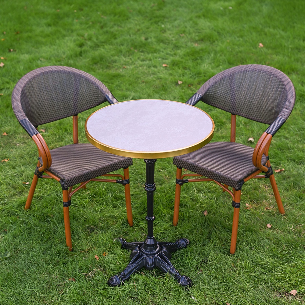 'Odette' Grey Parisian Bistro Set