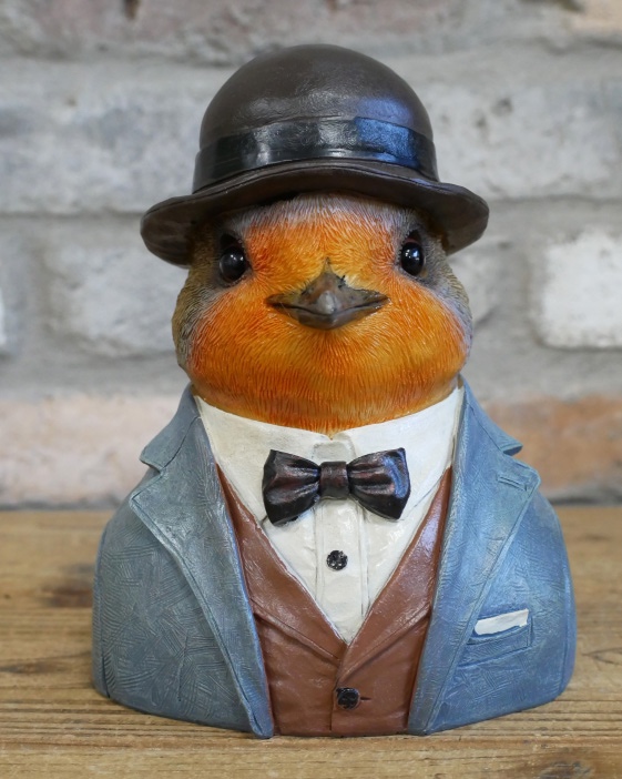 'Perching Proctor' Resin Robin Bust