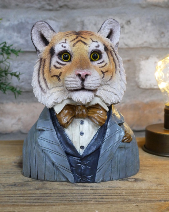 'Regal Registrar' Resin Tiger Bust