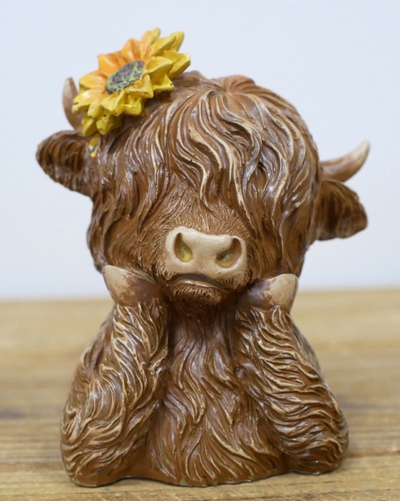 Resin 'Sunflower' The Highland Cow D…
