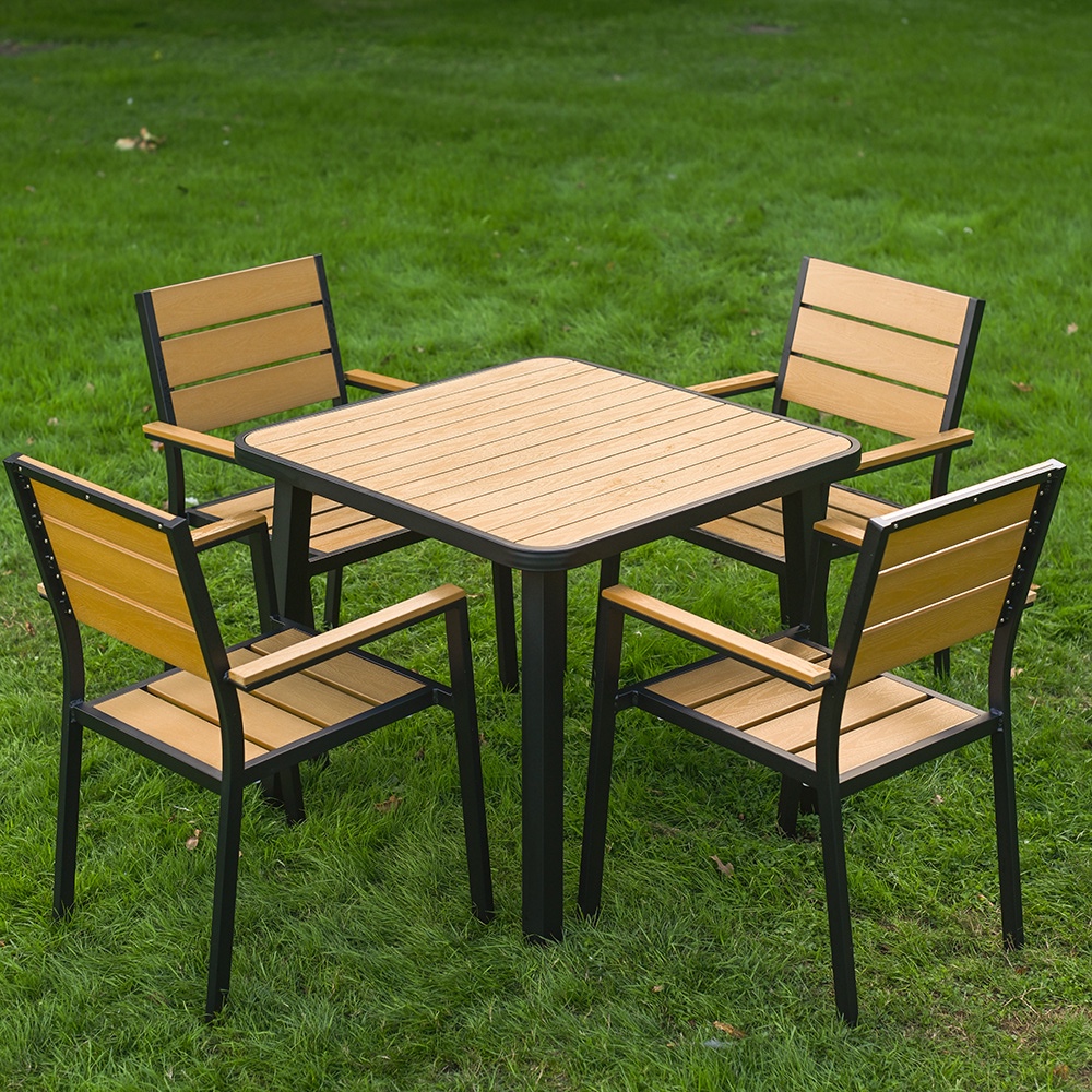 'Rovere' Black Four Seater Garden Di…