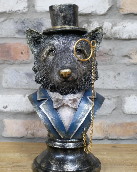 'Sapphire Consul' Resin Fox Bust