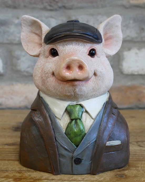 'Snouted Steward' Resin Pig Bust