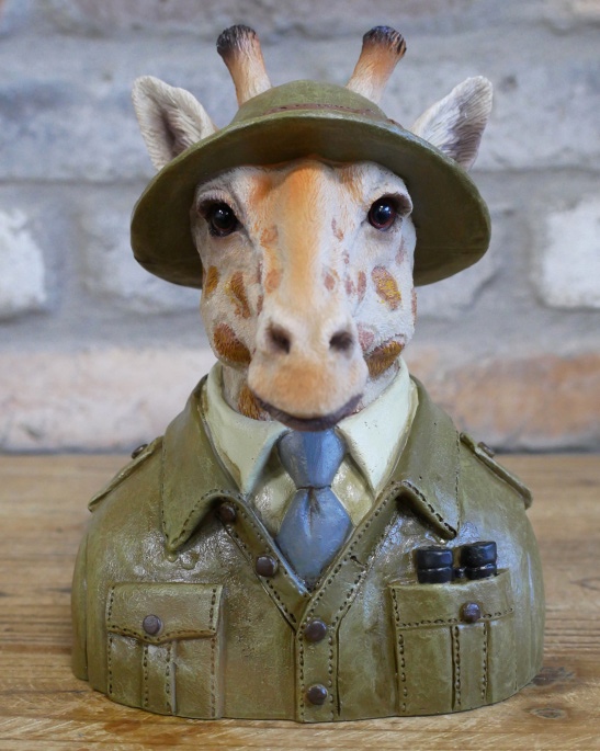 'Towering Trooper' Resin Giraffe Bust